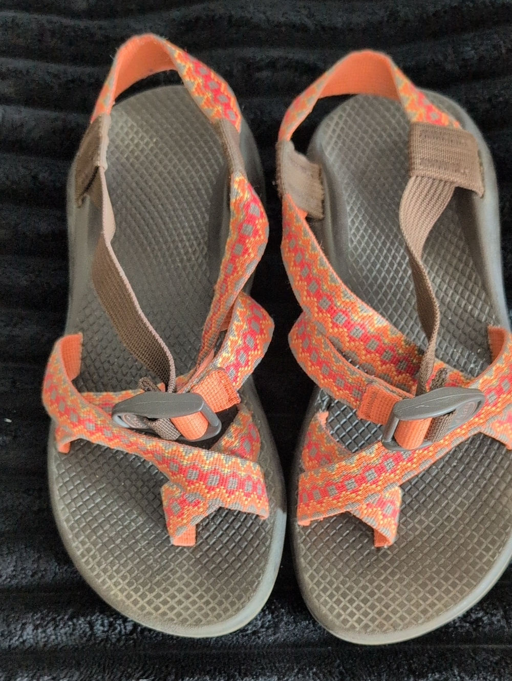 Chaco Orange Multicolor Strap Sandals